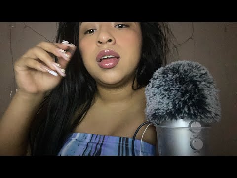 ASMR BUG SEARCHING + MOUTH SOUNDS 👄🧘‍♀️😍❤️~ long nails