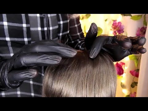 ASMR Scalp Exam with Gloves, Tweezers, Picks, and Combing (Lice Check)