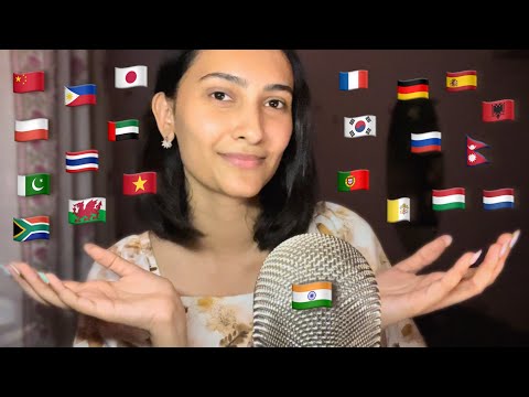 Trying ASMR in 24 Languages | Saying “go to sleep” & “goodnight” in Different Languages