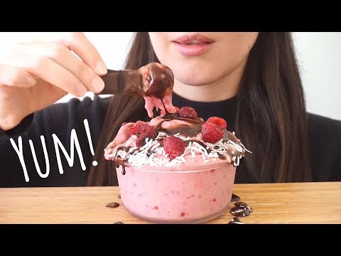 ASMR: Choc Raspberry Nice Cream ~ Collaboration With Veganlicious Eats (Some Whispering)