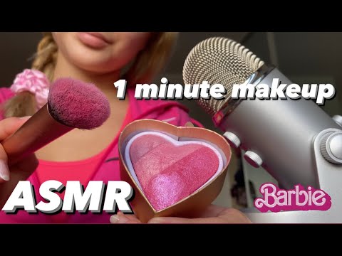 ASMR 1 minute makeup (BARBIE themed)