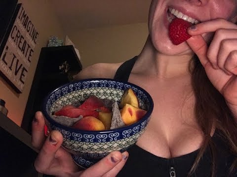 ASMR Eating Show: Chocolate and Fruit (Request)
