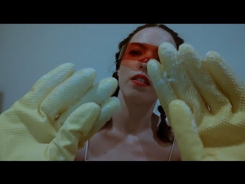 ASMR rubber gloves and soap, ear massage