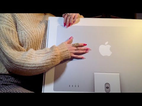 ASMR iMac Box Tapping and Scratching 🖥 (ear-to-ear, no talking)