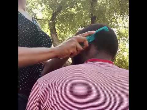 Ivory Gentlemen Outdoors: Beard/Hair grooming/scratching+Back massage