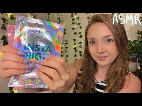 ASMR w/ Sheet Masks, Face Masks, Serums (tapping, scratching, up-close gentle whispers)