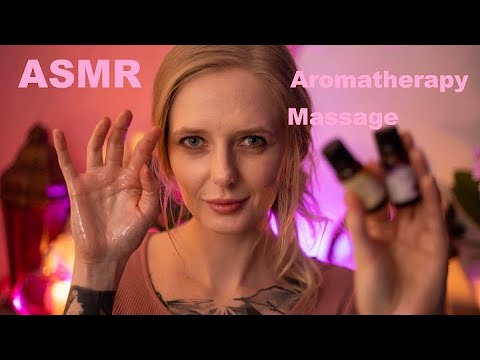 ASMR Relaxing Aromatheraphy Massage, Spa Roleplay/ PR, Soft Spoken, Oil and hand movements
