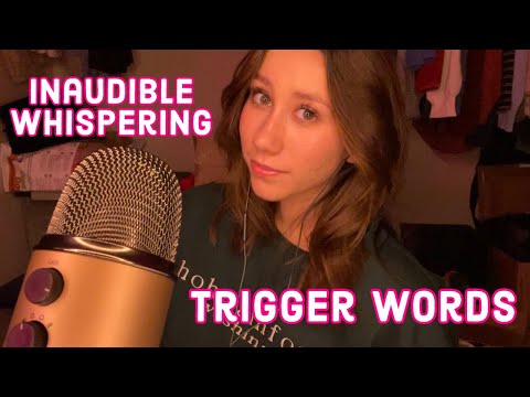 ASMR | inaudible repeating trigger words (so sensitive)