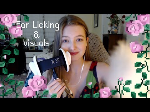 ASMR Ear Licking & Visuals NO TALKING