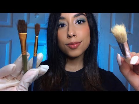 ASMR Painting Your Face 🎨 Personal attention & Hair Brushing (Visual Triggers)