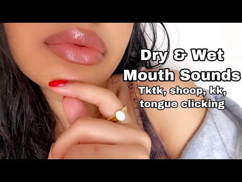ASMR~ Ultimate Dry & Wet Mouth Sounds (tongue clicking, tktk, shoop) Hand Movements