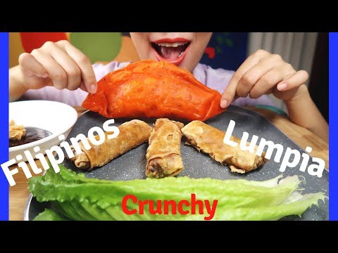 ASMR Lumpia + Empanada | 필리핀 에그롤 먹방 | mukbang **Eating Sound