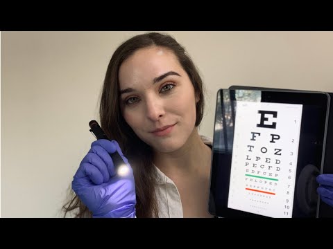 ASMR Eye Exam Roleplay | Eye Charts, Light Test, 1 or 2 |
