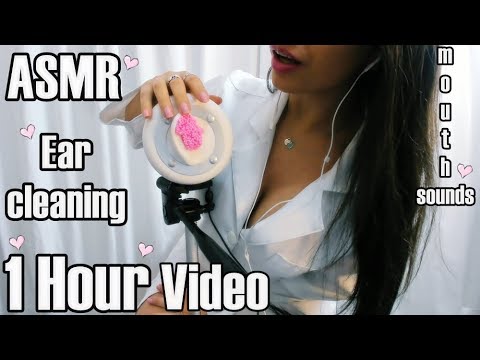 ASMR INTENSE 1 hour 😴 3Dio Floam & Slime Ear Cleaning and Mouth Sounds  Binaural 💜
