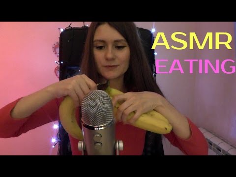 ASMR Eating Banana  lollipop  and asmr chewing gum/ASMR mouth sounds/АСМР жевание чавкание