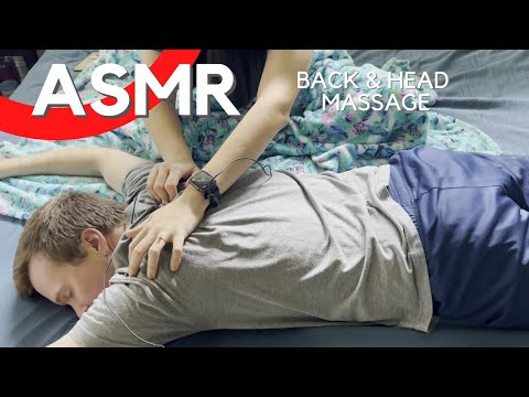 ASMR Perfectly Relaxing Back and Head Massage | Real Person | No Talking