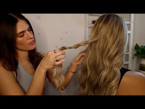 ASMR | Girl In The Back of Class Plays With Your Hair 🎀🫶✏️ (Hair play, brushing, braids, whisper)