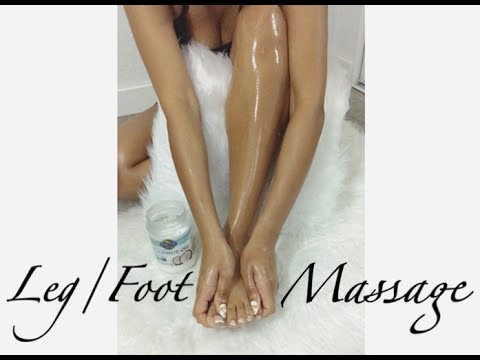 🦵🏽ASMR 🦵🏽Leg/Foot Massage 👣 Oil Sounds 🦵🏽👣💖