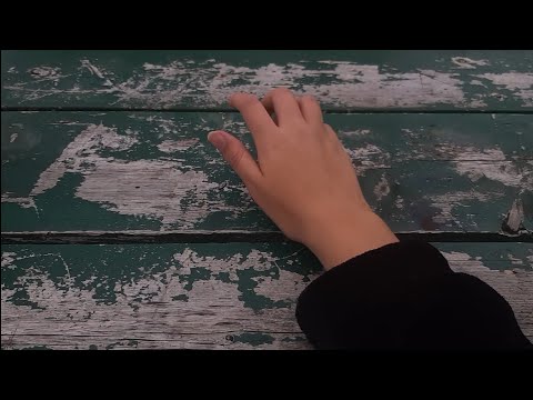 ASMR tapping & scratching on a park bench