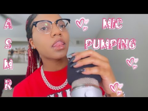 ASMR ✮ Mic Pumping, Kisses, Mouth Sounds, Fluffy Mic Scratching, Rain Sounds, Long Nails