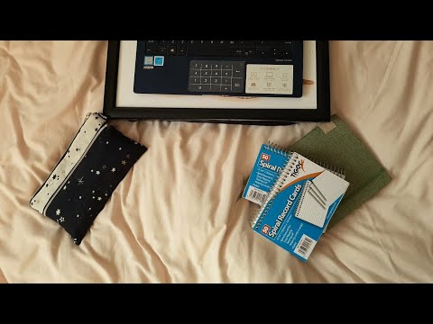 ASMR tapping & scratching on stationary 📚 (lo-fi)