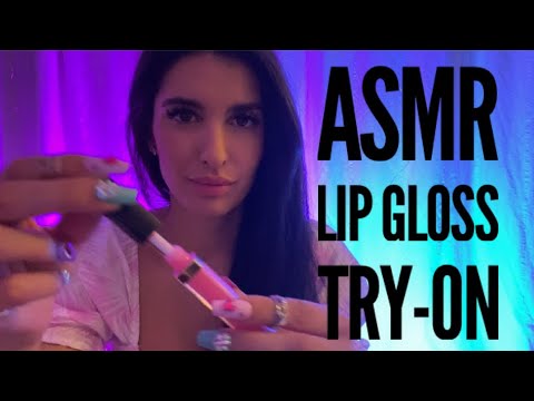 ASMR Lip Gloss Try-On / Reviews 💋 👄 😘 (Whispered)