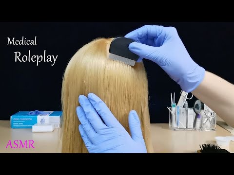 ASMR Tingly Lice Removal: Medical Roleplay (Wet Combing with Lice Comb, Gloves, Whispering)