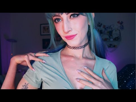 ASMR with my BODY (fabric and skin scratching, collar bone tapping, hair play)