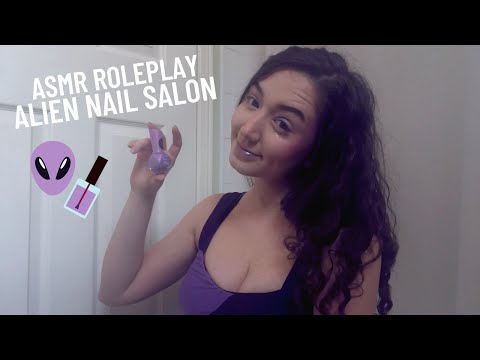 ASMR ROLEPLAY Alien Nail Salon (Unintelligible, Personal Attention) 👽💅