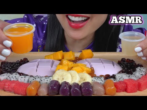 ASMR Yogurt JELLO +.FRESH FRUIT (EATING SOUNDS) NO TALKING | SAS-ASMR