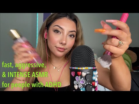 ASMR for people with ADHD 💖~fast, aggressive, INTENSE triggers, follow my instructions~ | Whispered