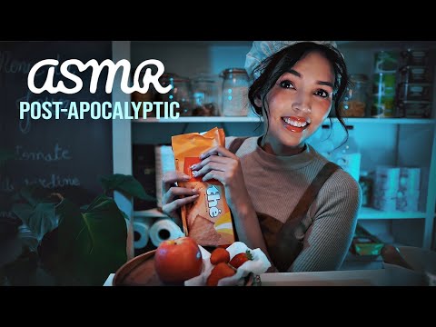 ASMR 🦠 POST-APOCALYPTIQUE Partie 3 (Fringale nocturne à la cafétéria) Pluie 🔈☔