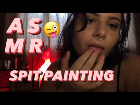 ASMR | INTENSE SPIT PAINTING YOUR FACE 👄👅