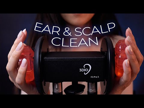 ASMR Ear & Scalp Massage and Cleaning Before Sleep (No Talking)