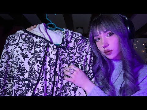 Thrift Haul ASMR | Fabric Sounds, Clothes Scratching, Whispering, Rambling