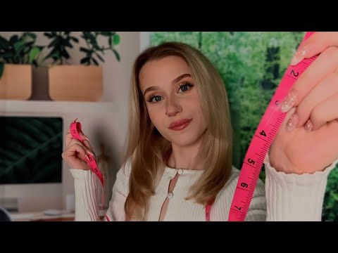 ASMR Measuring You & Inaudible Whispering (Personal Attention)