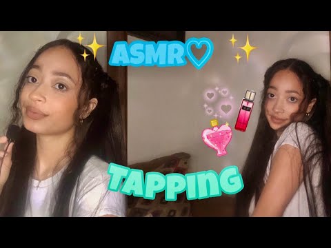 ASMR~ TAPPING ON LOTION AND PERFUME (MOUTH SOUNDS) ♡ ♡