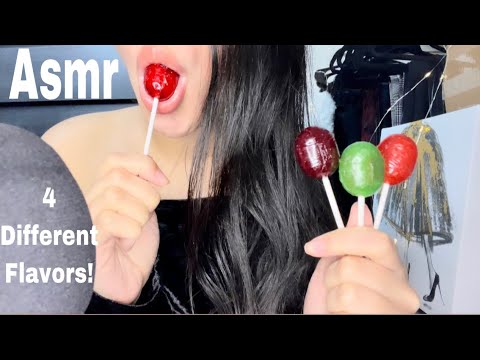 Asmr | Tasting Lollipops + Wet Mouth Sounds | No Talking