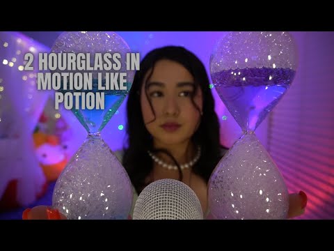 ASMR | 2 Hourglass in motion like potion for sleep💤( No talking, water drop sounds & visuals )