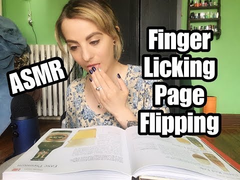 ASMR || Finger Licking & Page Flipping Thick Glossy Pages [soft spoken]
