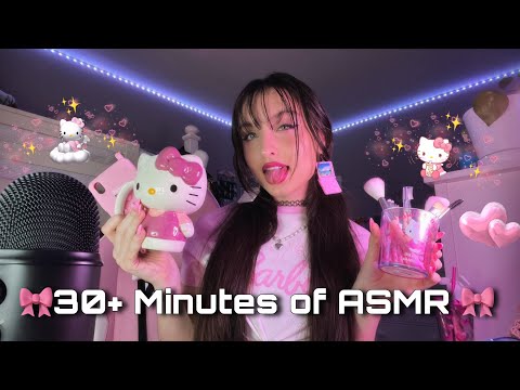 30+ Minutes of ASMR | Fast & Aggressive Unpredictable Pink Trigger Assortment 🎀 Personal Attention