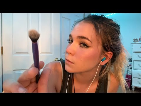 ASMR Face Mapping Roleplay *tracing, brushing, close up, personal attention*