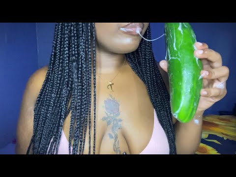 Asmr Sucking And Licking Cucumber