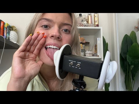 ASMR| 3DIO Mic Wet Ear Licking, Eating Your Ears+ Mouth Sounds for sleep 😴