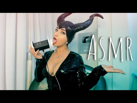 ASMR 3DIO - Cosplay Malévola comendo sua Orelha - ASMR Maleficent EAR EATING