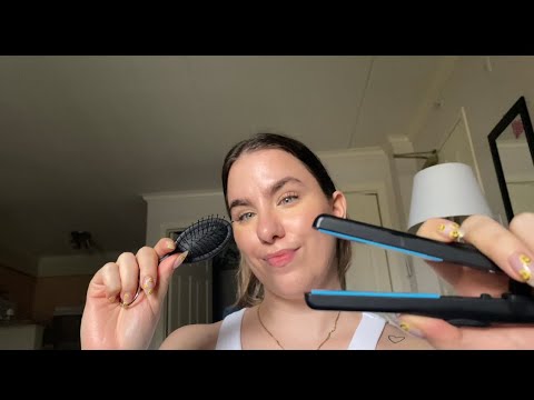 ASMR Bang Trim and Straightening Your Hair