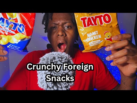 ASMR Trying Foreign Crunchy Snacks ￼
