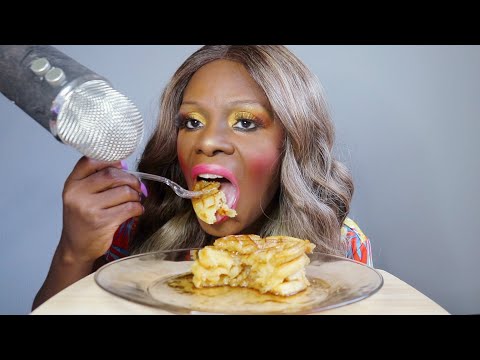 Buttermilk Eggo With Syrup ASMR Eating Sounds