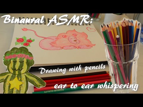 Binaural Ear to Ear Whispering: drawing with pencils