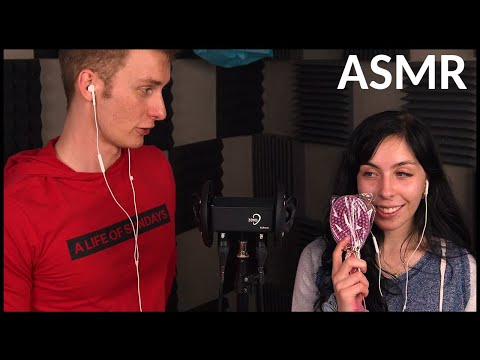 Brushes / Foam / Comedy (ASMR) - Lordy and Wifey ASMR Collaboration! - Come Hang Out With Us!